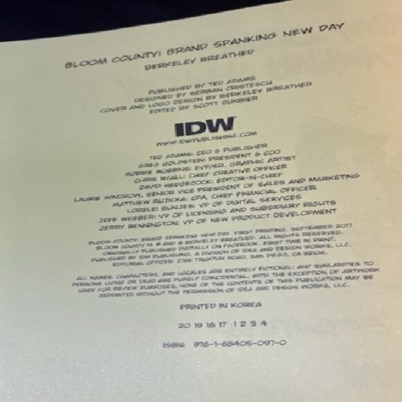 SIGNED by Berkeley Breathed "Bloom County BRAND SPANKING NEW DAY Hard Back Cover - Picture 3 of 12